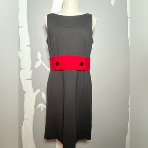 Ann Taylor Black and Red Petites Pencil Dress